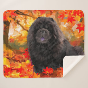 JAX Chow Chow SHERPA blanket