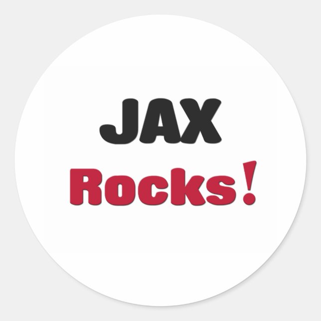 Jax Rocks Classic Round Sticker (Front)