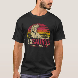 Jax Saurus Funny Personalised Dinosaur T Rex Name  T-Shirt