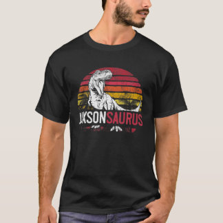 Jaxson Saurus Funny Personalised Dinosaur T Rex Na T-Shirt