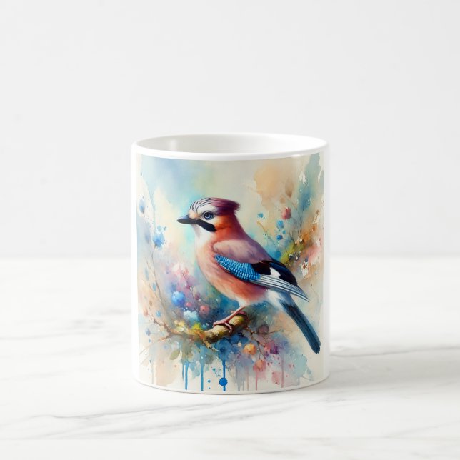 Jay Bird 100924AREF151 - Watercolor Coffee Mug (Center)