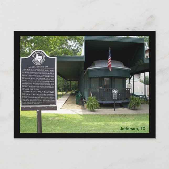 Jay Gould's Railroad Car Postcard (Front)