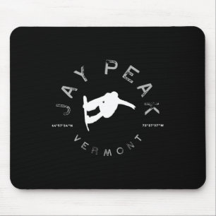 Jay Peak Vermont Graphic Vintage Snowboarding T Mouse Pad