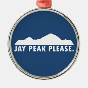 Jay Peak Vermont Please Metal Tree Decoration