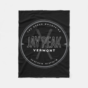 Jay Peak Vermont Ski Fleece Blanket