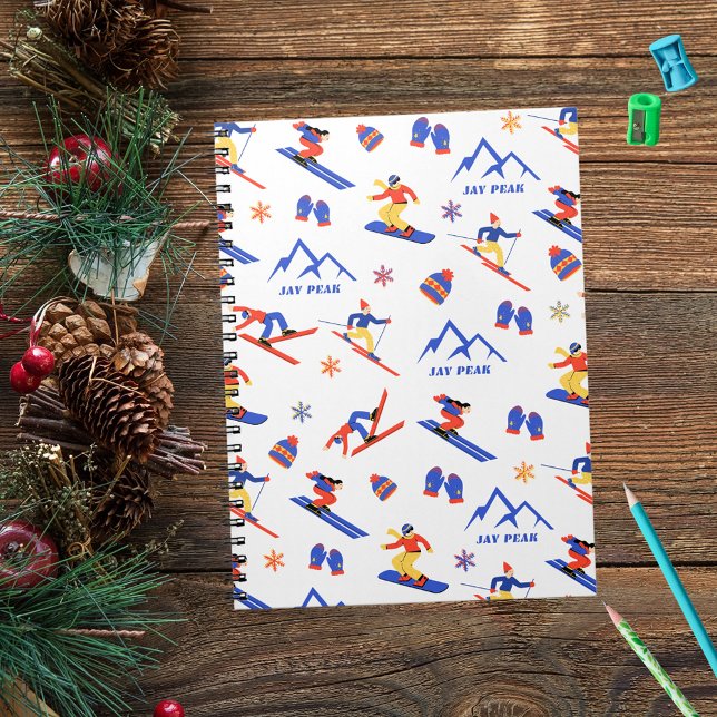 Jay Peak Vermont Ski Snowboard Pattern Notebook (Creator Uploaded)