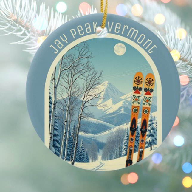 Jay Peak Vermont ski souvenir  Ceramic Tree Decoration (Creator Uploaded)
