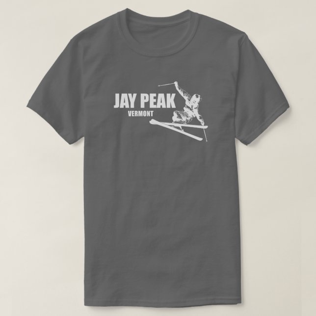 Jay Peak Vermont Skier T-Shirt (Design Front)