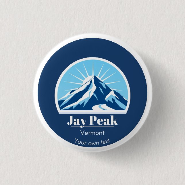 Jay Peak Vermont USA gift souvenir  3 Cm Round Badge (Front)