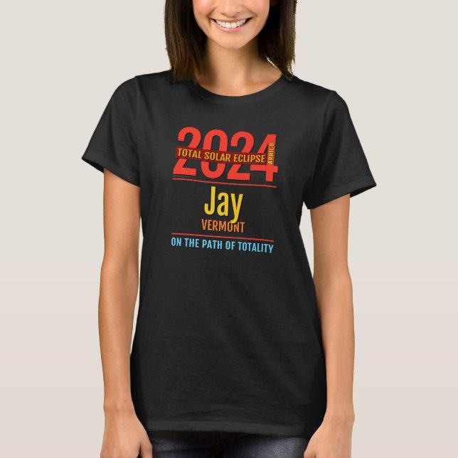 Jay Vermont VT Total Solar Eclipse 2024  4  Premiu T-Shirt (Front)