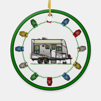 Jayco Trailer RV happy camper Ceramic Tree Decoration