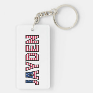 Jayden Name Vorname USA Flagge Anhänger Schlüssel Key Ring