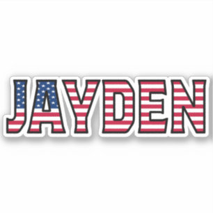 Jayden Name Vorname USA Sticker Stickerset