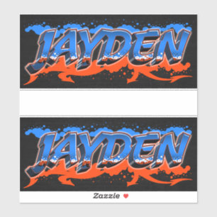 Jayden Vorname Name Graffiti Aufkleber Sticker