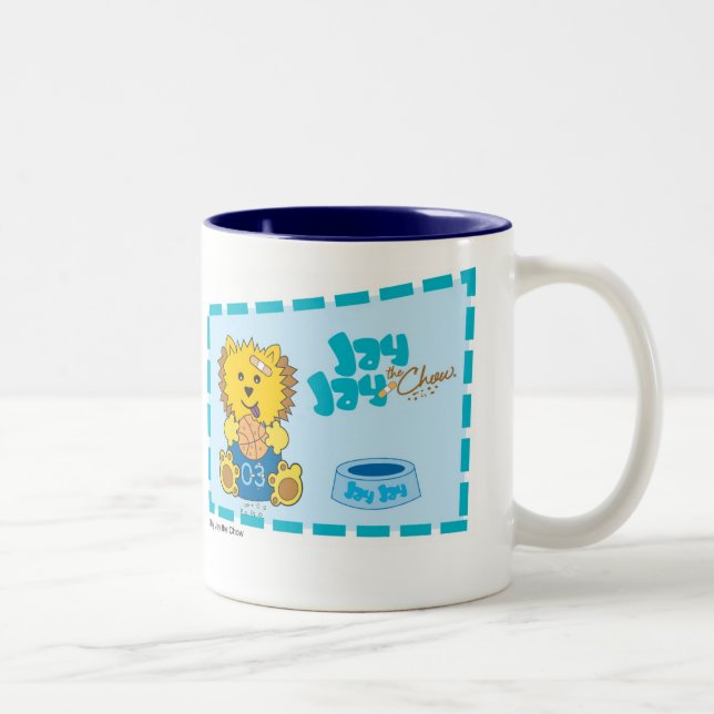 JayJay the Chow classic blue Two-Tone Coffee Mug (Right)