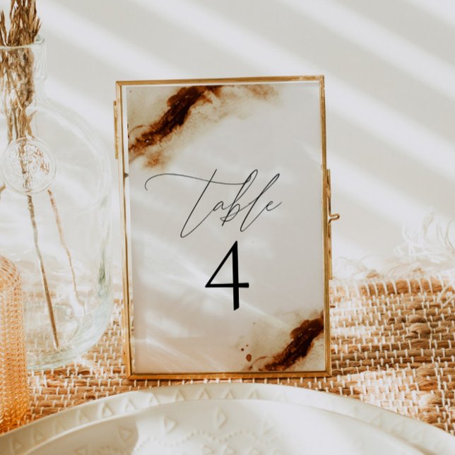 JAYLA | Boho Terracotta Burnt Orange Table Number (Creator Uploaded)