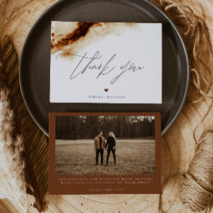 JAYLA Boho Terracotta Burnt Orange Thank You Invitation