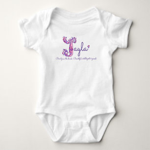 Jayla girls J name meaning monogram shirt