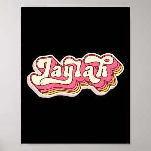 Jaylah Name Personalised First Name Surname  Poster