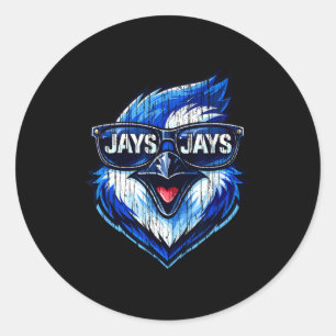 Jays retro gift for men women boys girls kids Jays Classic Round Sticker
