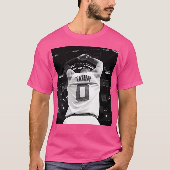 Jayson Tatum - Black  White T-Shirt (Front)