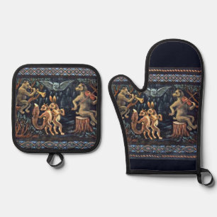 Jazep Drazdovic - Bear Musicians Oven Mitt & Pot Holder Set