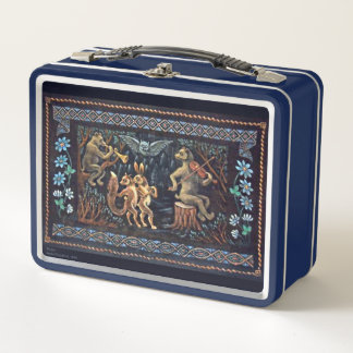 Jazep Drazdovic - Bear Musicians Postcard Metal Lunch Box