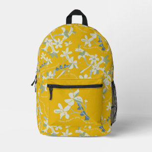 Jazmin Focus Yellow Printed Backpack
