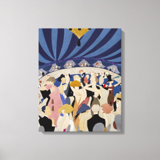 Jazz Age Art Deco Dancing couples dance hall art Canvas Print