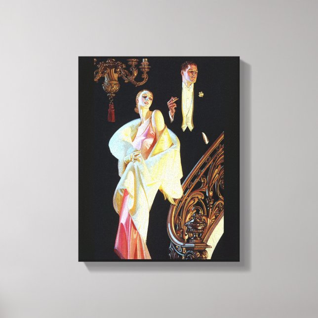 Jazz Age Couple Stretched Canvas Print (Front)