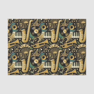 Jazz Age Music Pattern Tissue Paper