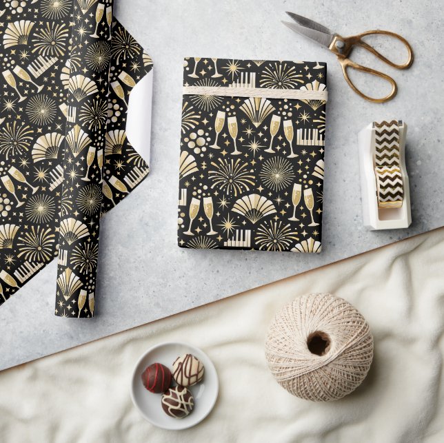 Jazz Age New Year Pattern Wrapping Paper (Crafts)