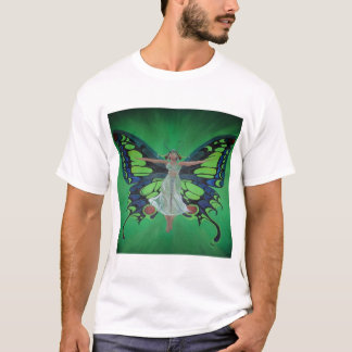 Jazz Age Showgirl Flapper Wearing Butterfly Wings T-Shirt