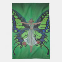 Jazz Age Showgirl Flapper Wearing Butterfly Wings 