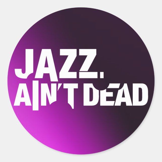 Jazz Ain't Dead Logo Sticker (Front)