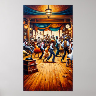 Jazz and Blues in Motion: African American Art Poster
