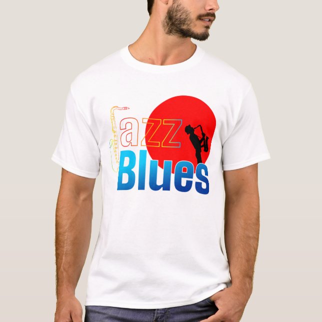 Jazz and Blues Music Lovers T-Shirt (Front)