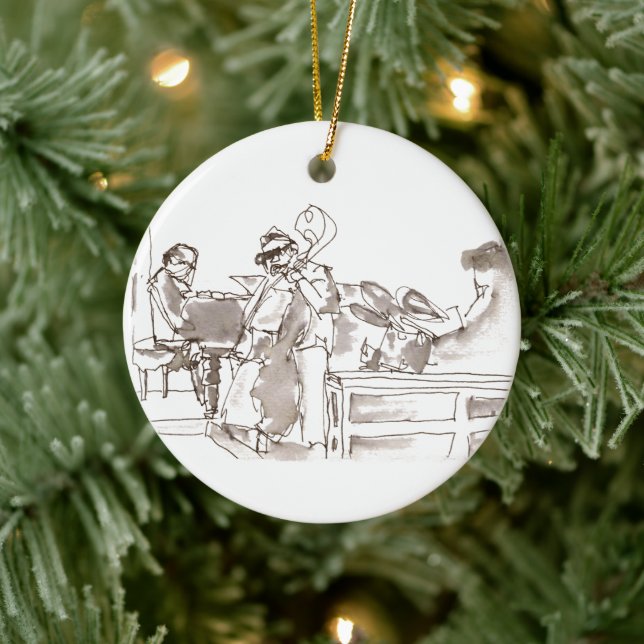 jazz band art ceramic tree decoration (Tree)