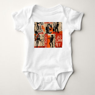 Jazz Band Cool Vintage Poster Baby Bodysuit