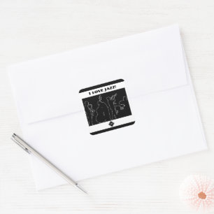Jazz Band - I love Jazz Square Sticker