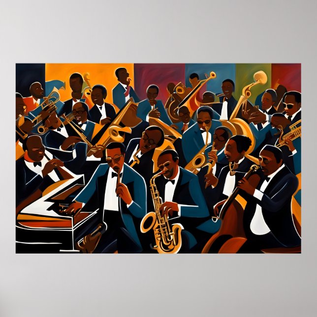 Jazz band musicians poster (Front)