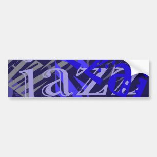 Jazz Blue on Blue Bumper Sticker