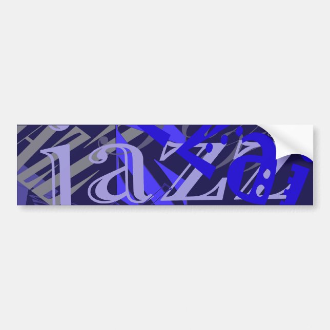 Jazz Blue on Blue Bumper Sticker (Front)