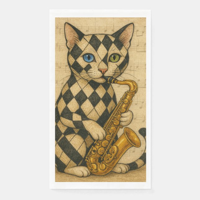 Jazz Cat Napkin (Front)
