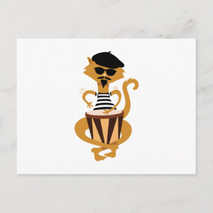 Jazz Cat Postcard
