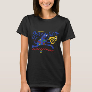 Jazz Cat Trumpet New Orleans Design T-Shirt