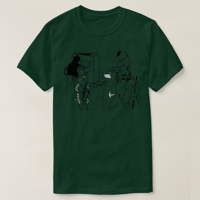 JAZZ CATS  (2)  T-Shirt (Design Front)