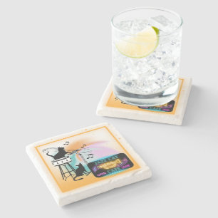 Jazz Cats   Drum Stone Coaster