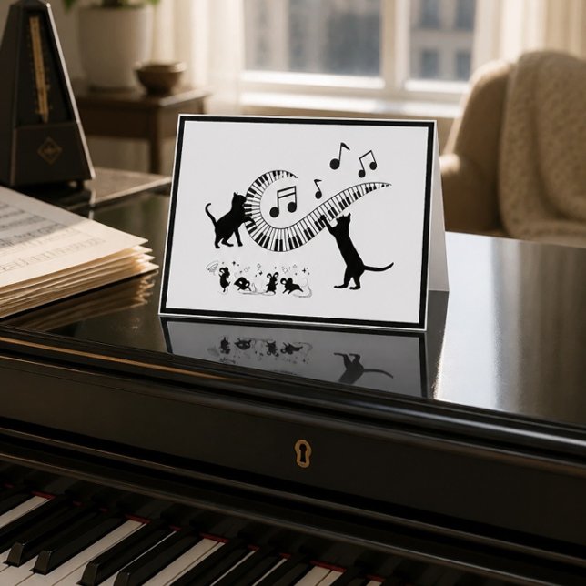 Jazz Cats | Piano Folded Note Card (Creator Uploaded)