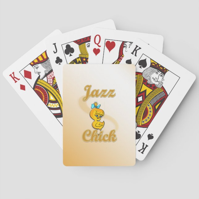 Jazz Chick Playing Cards (Back)
